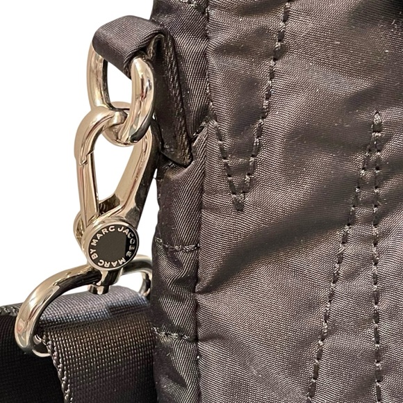 ❤️ NWOT! Marc Jacobs Black Nylon Embroidered 13” Laptop /Messenger Bag - Picture 4 of 11